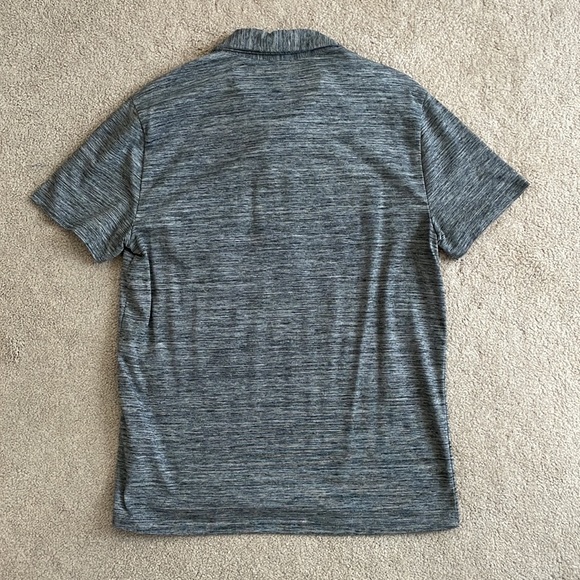 Express Stretch Mens Polo (Gray/Black) - Picture 5 of 5